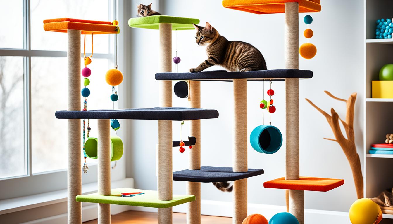 Image showcasing Boost Feline Fitness with Cat Furniture Benefits - PawKitty