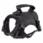 EscapeGuard Harness & Leash System — Tactical Vest with Handles - Black, No Leash