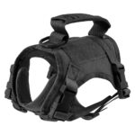 EscapeGuard Harness & Leash System — Tactical Vest with Handles - Black, No Leash
