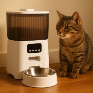 5L Automatic Cat Feeder — Stainless Steel Bowl, Sensor-Controlled Portions