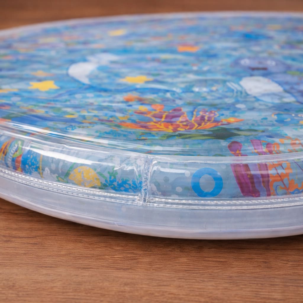 Heat-sealed seam detail on mat edge